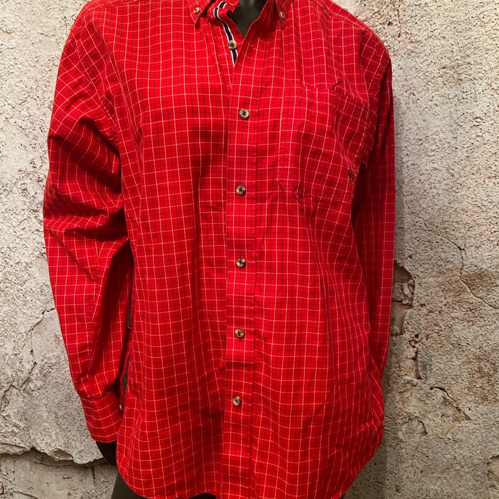Ariat Red Plaid Unisex Pro Series Western Shirt